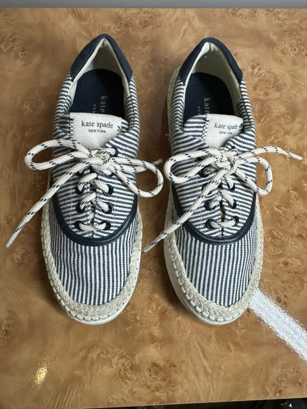 Kate Spade New York Boat Party Striped Espadrille Platform Sneakers Size 5